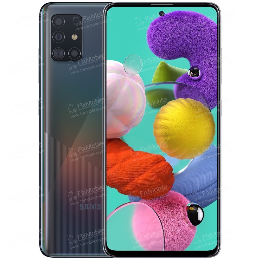 Дисплейный модуль с тачскрином для Samsung Galaxy A51 (2019) (A515F) (черный) — 7
