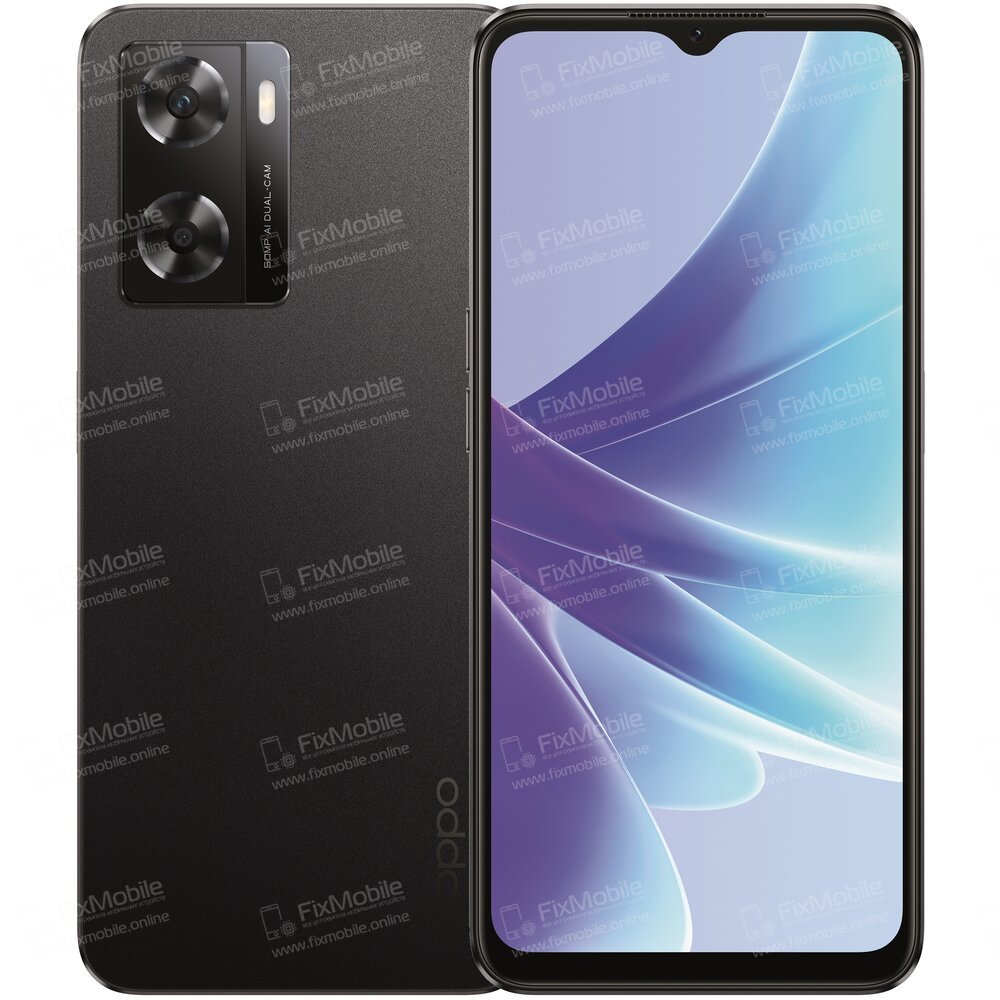 Стекло для Xiaomi OPPO A57s в сборе с OCA пленкой (черное)