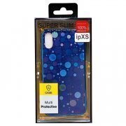 Чехол-накладка для Apple iPhone X (синяя)(0201) — 3