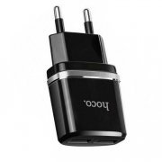 Превью Сетевое зарядное устройство HOCO C12 2USB (черное) — 2