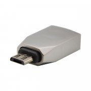 Адаптер (переходник) HOCO UA10 (micro-USB - USB-A 3.0) серебристый — 3