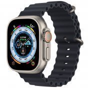 Ремешок ApW26 Ocean Band для Apple Watch 44 mm силикон (черный)