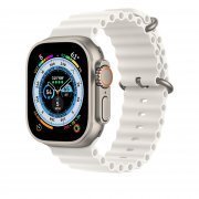 Ремешок ApW26 Ocean Band для Apple Watch 44 mm силикон (белый)