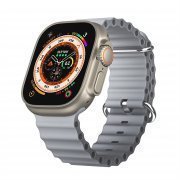 Ремешок ApW26 Ocean Band для Apple Watch 44 mm силикон (серый)