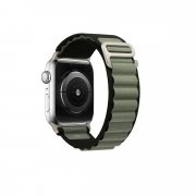 Ремешок ApW27 Alpine Loop для Apple Watch 45 mm текстиль (черно-зеленый)