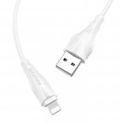 Кабель Borofone BX18 для Apple (USB - Lightning) белый (1 метр)