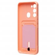 Чехол-накладка - SC304 с картхолдером для Tecno Spark 8c (светло-розовая) — 2