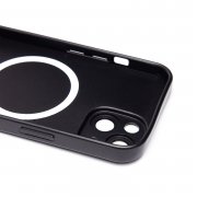 Чехол-накладка - SM020 Matte SafeMag для Apple iPhone 14 (черная) — 3