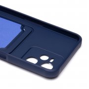 Чехол-накладка - SC304 с картхолдером для OPPO realme C35 (темно-синяя) — 2