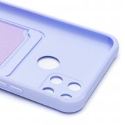 Чехол-накладка - SC304 с картхолдером для Realme C25Y (светло-лиловая) — 2