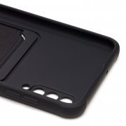 Чехол-накладка - SC304 с картхолдером для Samsung Galaxy A30s (A307F) (черная) — 2