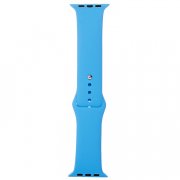 Ремешок - ApW Sport Band Apple Watch 42 mm силикон на кнопке (L) (светло-голубой) — 1
