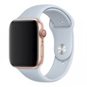 Ремешок - ApW Sport Band Apple Watch 45 mm силикон на кнопке (S) (серый) — 1