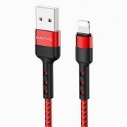 Кабель Borofone BX34 Advantage для Apple (USB - lightning) (красный) — 1