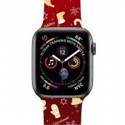 Ремешок ApW16 для Apple Watch 45 mm Watch 42 mm силикон на кнопке (005) (красный) — 1
