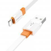 Кабель Borofone BX89 для Apple (USB - lightning) (бело-оранжевый) — 1