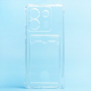 Чехол-накладка - SC276 с картхолдером для Xiaomi Poco X6 5G (прозрачная) (228283) — 1