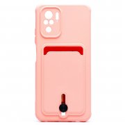 Чехол-накладка - SC304 с картхолдером для Xiaomi Redmi Note 10 (208778) (светло-розовая) — 1