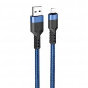Кабель Hoco U110 для Apple (USB - lightning) (синий) — 1