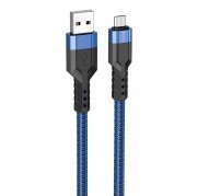 Кабель Hoco U110 (USB - micro USB) (синий)