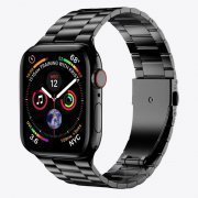Ремешок - ApW36 металл блочный на застежке Apple Watch 45 mm (черный) — 1