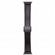 Ремешок - ApW38 Square buckle Apple Watch 38 mm экокожа (черный) — 1