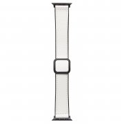 Ремешок - ApW38 Square buckle для Apple Watch 41 mm экокожа (белый)