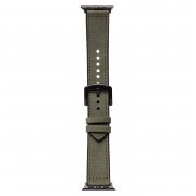 Ремешок - ApW39 Skin Apple Watch 40 mm экокожа (темно-зеленый) — 1