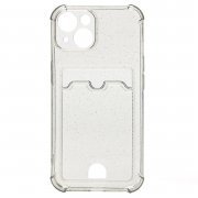 Чехол-накладка - SC300 с картхолдером для Apple iPhone 14 (черная) — 1