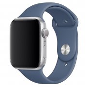 Ремешок ApW Sport Band для Apple Watch 41 mm силикон на кнопке (S) (темно-синий)