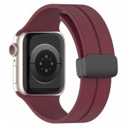 Ремешок ApW29 Apple Watch 45 mm силикон на магните (бордовый) — 1