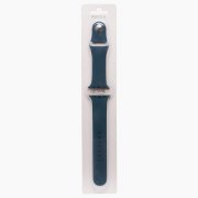 Ремешок - ApW Sport Band Apple Watch 38 mm силикон на кнопке (L) (темно-синий)