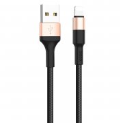 Кабель для Apple Hoco X26 Xpress (USB - lightning) (черно-золотистый) — 1