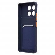 Чехол-накладка - SC337 с картхолдером для Xiaomi Poco F6 Pro (233661) (темно-синяя) — 2