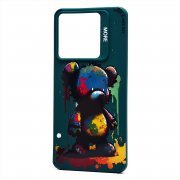 Чехол-накладка - SC335 для Xiaomi Redmi Note 13 Pro 5G (медведь) (темно-зеленая) (233008) — 3