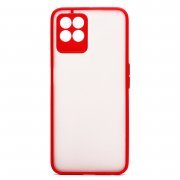 Чехол-накладка для Realme 8i (черно-красная) — 1
