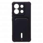 Чехол-накладка с картхолдером для Xiaomi Poco X6 5G (черная) — 1