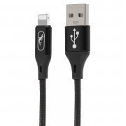 Кабель SKYDOLPHIN S55L (USB - lightning) 100см 2.4A (черный)