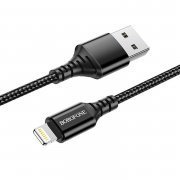 Кабель Borofone BX54 Ultra bright (USB - lightning) 100см 2.4A (черный)