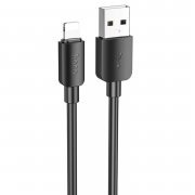 Кабель Hoco X96 (USB - lightning) 25см 2.4A (черный)