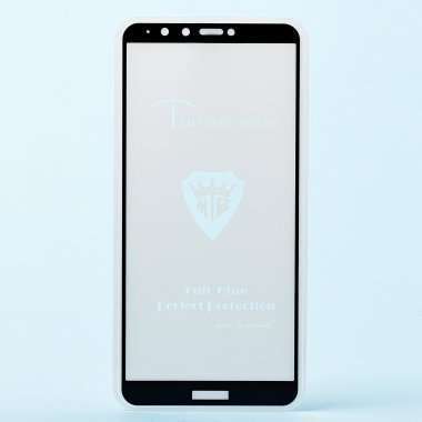 Защитное стекло для Huawei Y9 2018 (полное покрытие)(черное) — 1