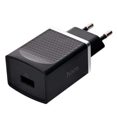 Сетевое зарядное устройство HOCO C42A 2.4A USB (черное) — 3