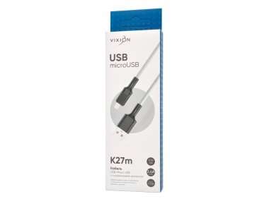 Кабель VIXION K27 (USB - micro-USB) белый — 2