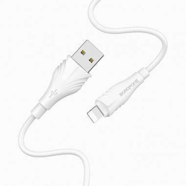 Кабель Borofone BX18 Optimal для Apple (USB - Lightning) белый (3 метра) — 5