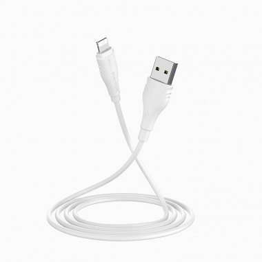 Кабель Borofone BX18 Optimal для Apple (USB - Lightning) белый (3 метра) — 3
