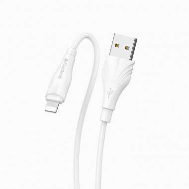 Кабель Borofone BX18 Optimal для Apple (USB - Lightning) белый (3 метра) — 1