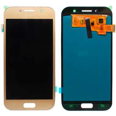 Дисплей с тачскрином для Samsung Galaxy A5 (2017) A520F (золотистый) (AA) OLED — 1