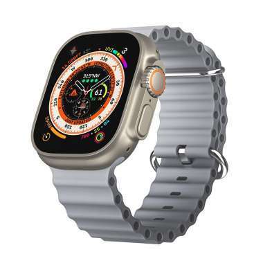Ремешок ApW26 Ocean Band для Apple Watch 44 mm силикон (серый) — 1