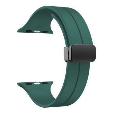 Ремешок для Apple Watch 38 mm силикон на магните (сосново-зеленый) — 5