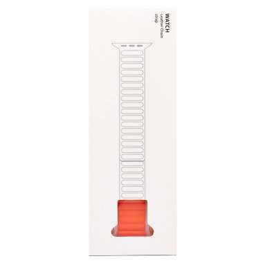 Ремешок - ApW32 для Apple Watch 38 mm силикон на магните (оранжевый) — 2